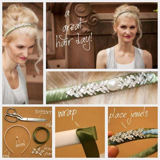 38 Creative DIY Hair Accessories - Headband - Create Pretty Hairstyles for Women, Teens and Girls with These Easy Tutorials - Vintage and Boho Looks for Prom and Wedding - Step by Step Instructions for Cool Headbands, Barettes, Pony Tail Holders, Hair Clips, Bobby Pins and Bows 
